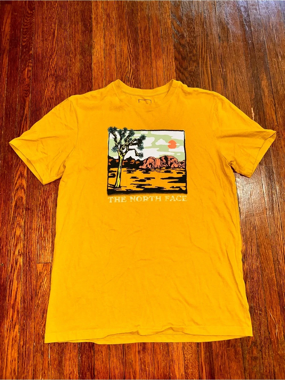 Men’s Large The North Face Yellow Desert Graphic Shirt